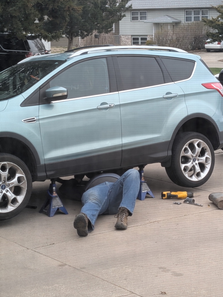 Mechanical repair in progress